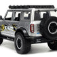 Jada Toys Just Trucks 1:24 2021 Ford Bronco Die-cast Car Gray with Tire Rack, Toys for Kids and Adults