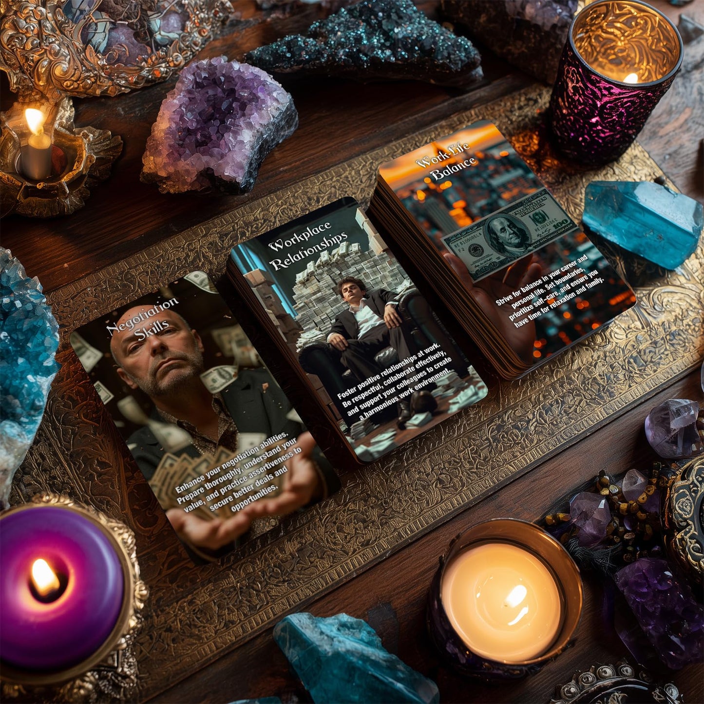 Pacify Money and Career Oracle Cards 54 Finance Oracle Cards Deck for Beginners: Abundance, Manifestation, Career Growth and Goal Setting