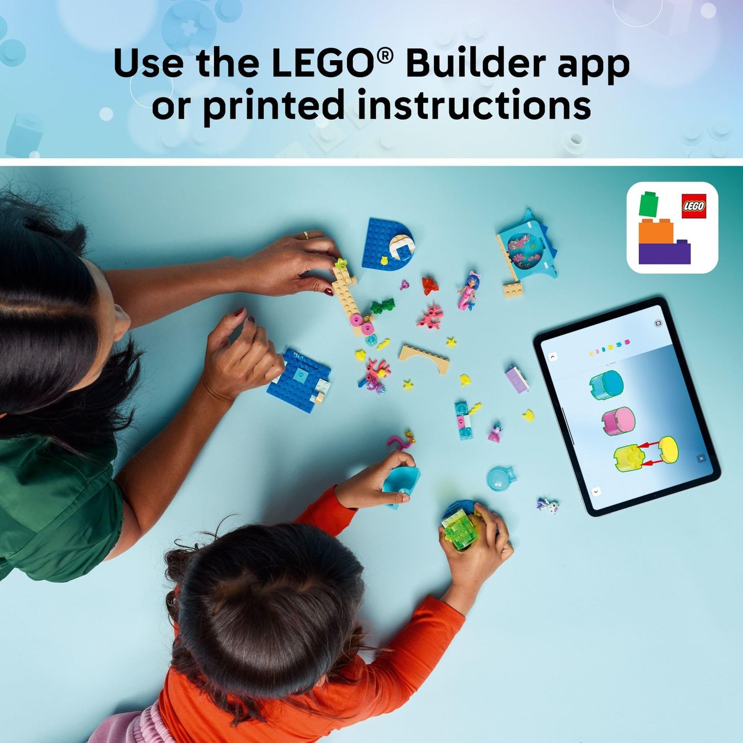 LEGO Gabby’s Dollhouse Mermaid Gabby’s Aquarium Adventure Building Blocks - Pretend Play & Learning Toy for Girls & Boys, Ages 4+ - Includes Mercat