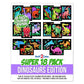 Super Pack of 18 Fuzzy Velvet Coloring Posters (Dinosaurs Edition) - Arts & Crafts for Boys and Girls - Great for After School, Travel, Quiet Time