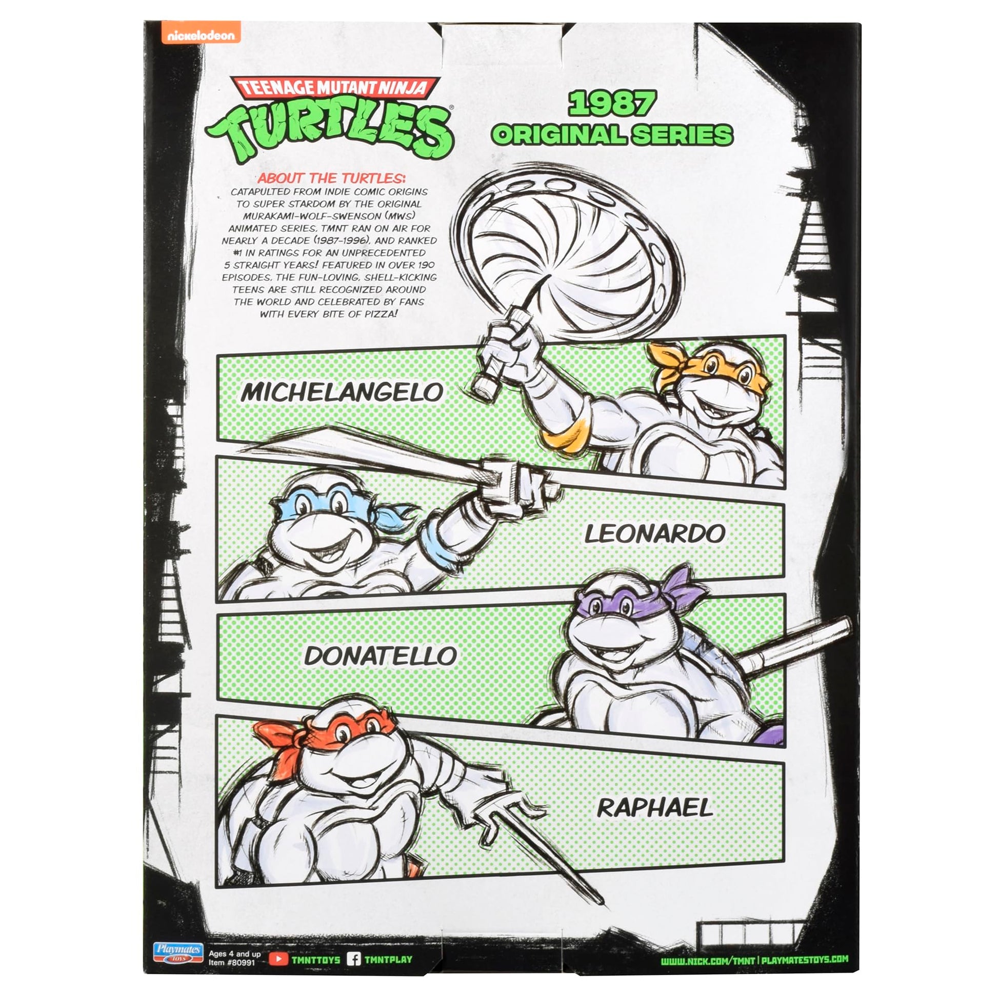 Teenage Mutant Ninja Turtle: 1987 Original Series Figure 4-Pack