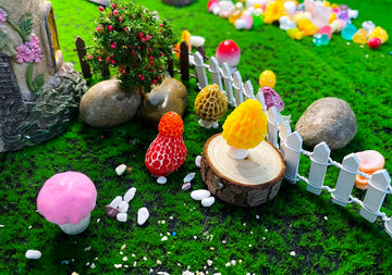 HETRUUOP 72PCS MiNi Mushroom Tiny Resin Mushroom Figurines 72 Style Mini Mushrooms Small Little Resin in Bulk for Miniature Landscape Aquarium Potted