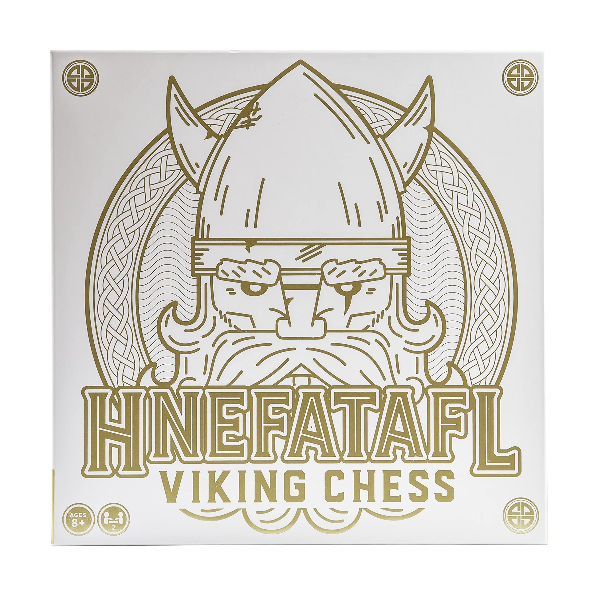 Hnefatafl, Two Player Strategy Game with Wooden Game Board, for Kids and Adults