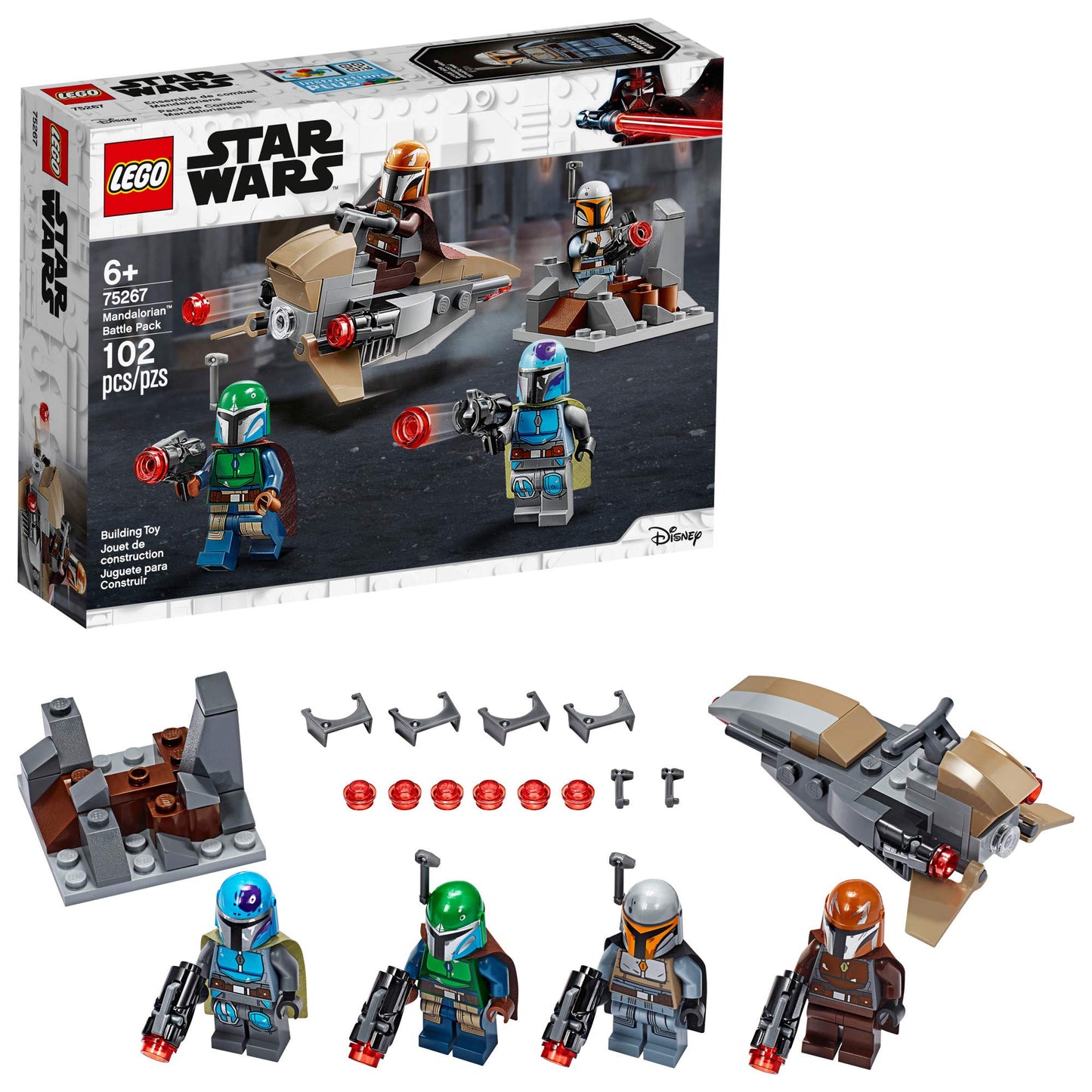LEGO Star Wars Mandalorian Battle Pack 75267 Mandalorian Shock Troopers and Speeder Bike Building Kit; Great Gift Idea for Any Fan of Star Wars: