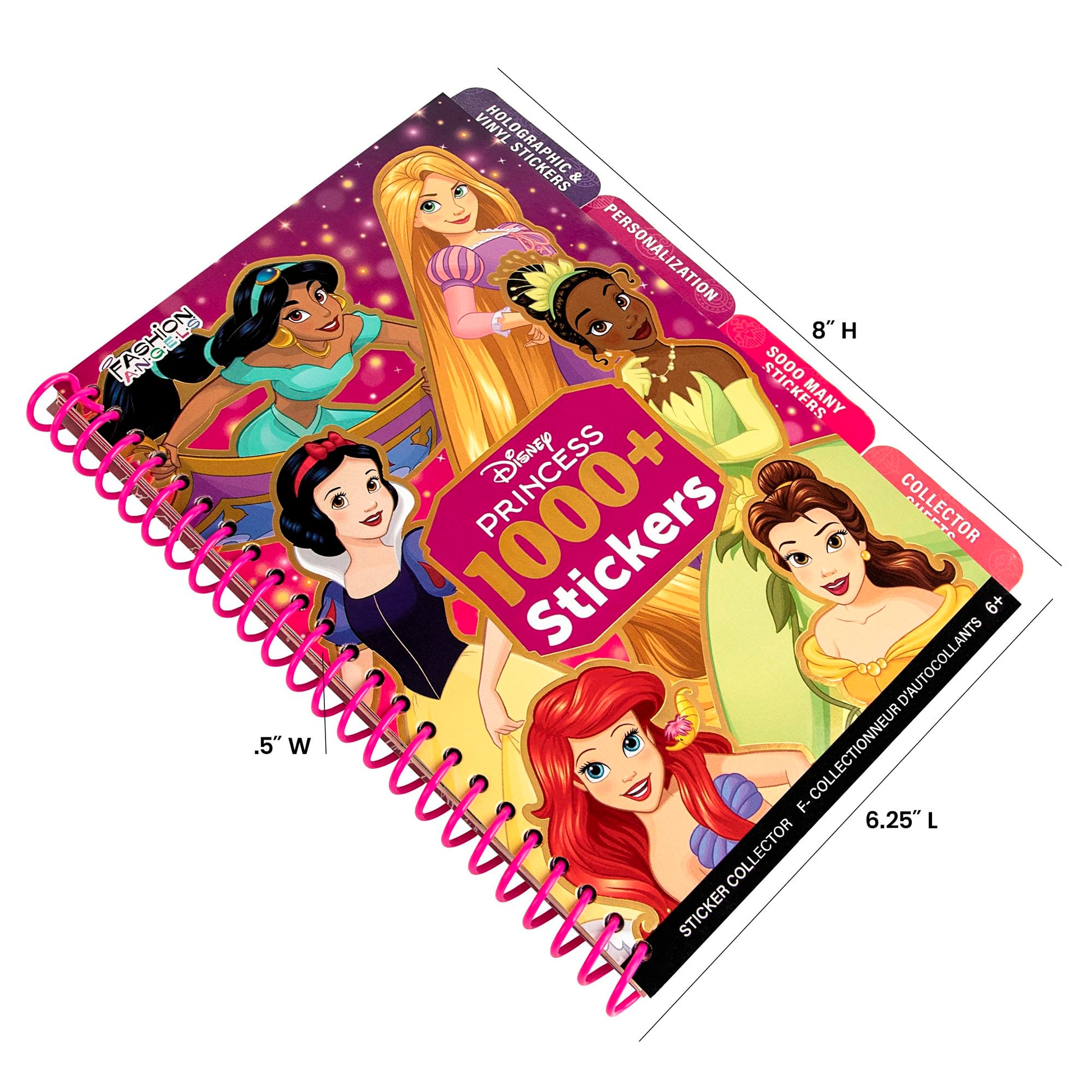 Fashion Angels Disney Princess 1000+ Tabbed Sticker Collection Book