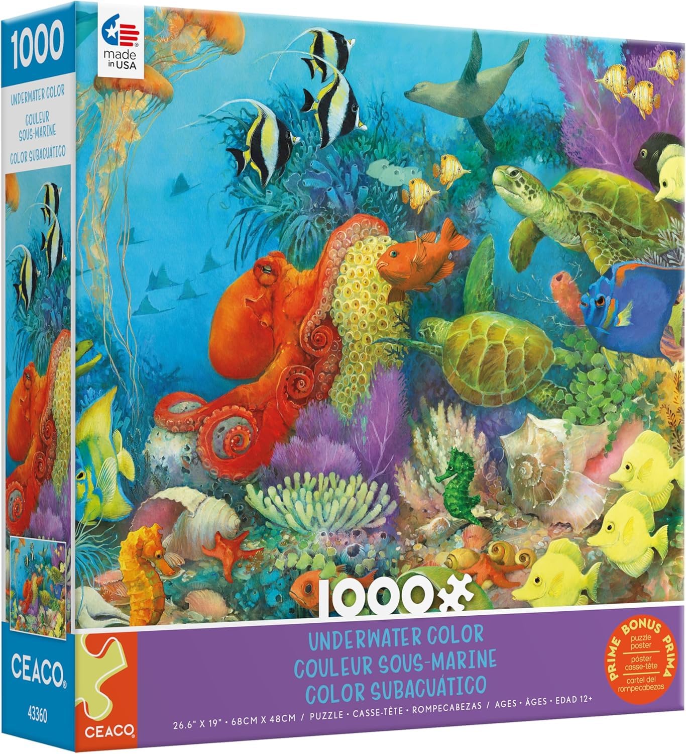 Ceaco - Underwater Color - 1000 Piece Jigsaw Puzzle for Adults
