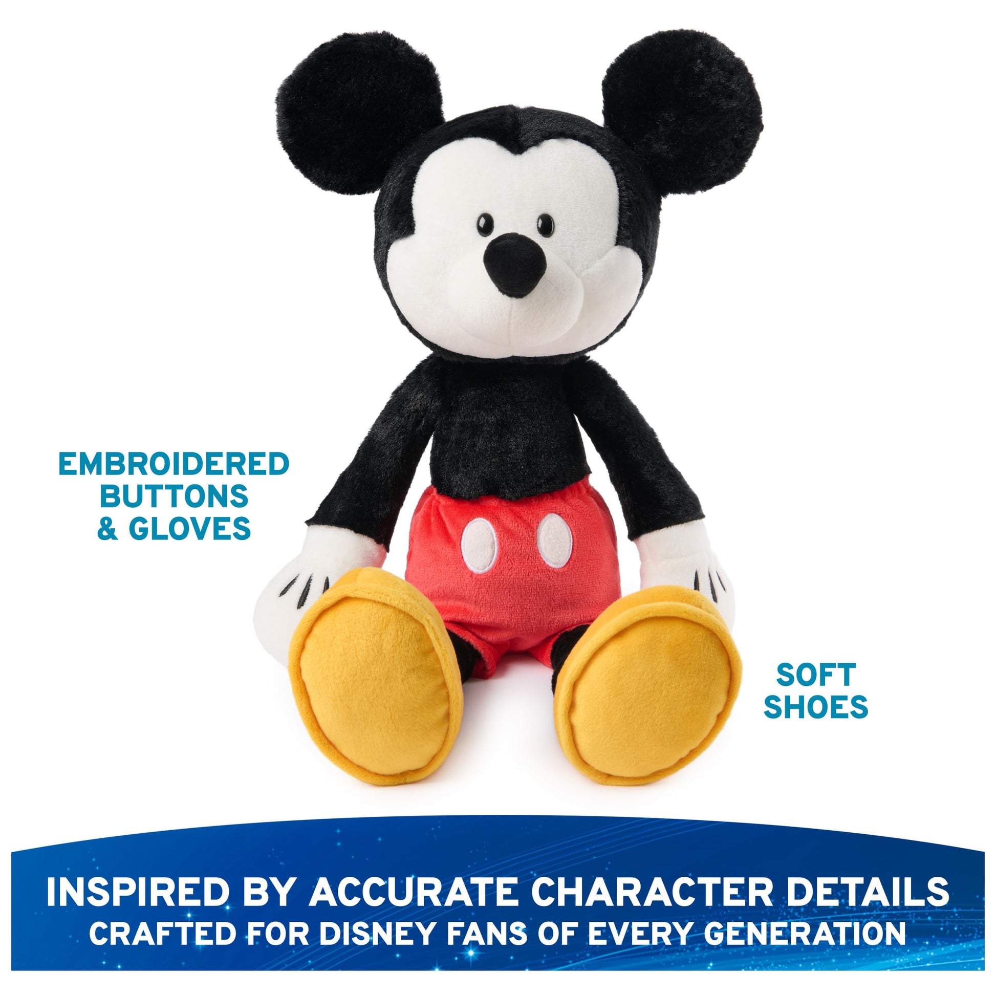 GUND Disney Official Mickey Mouse Toothpick 15-Inch Plush Toy for Ages 1+