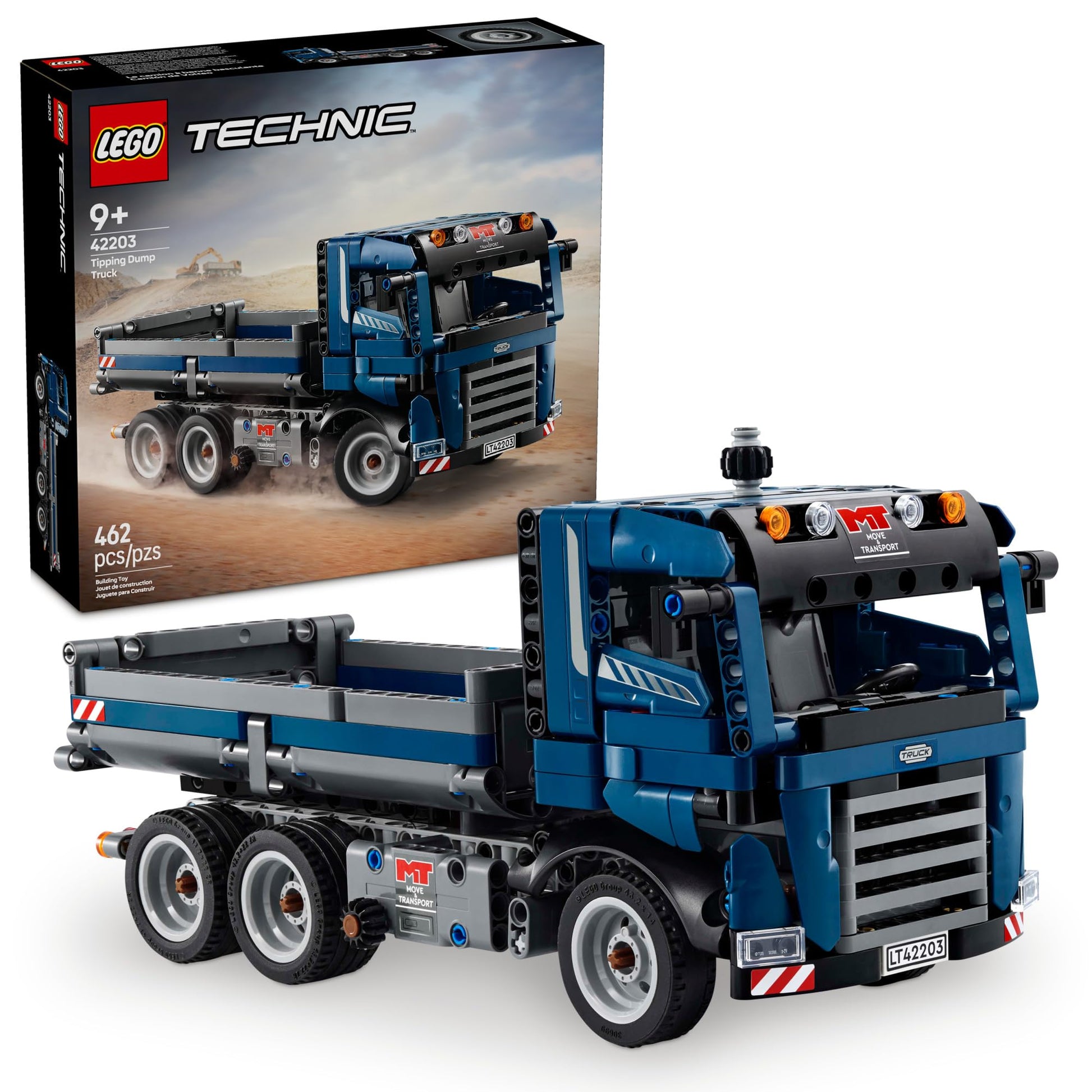 LEGO Technic Tipping Dump Truck Toy - Construction Truck Building Toy for Kids, Boys and Girls, Ages 9+ - Gift for Birthdays - W/Realistic Features