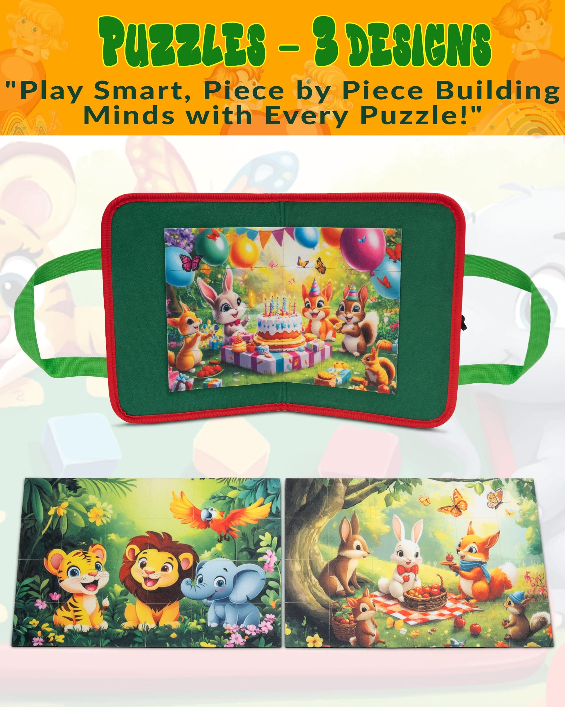 HappyVk Educational Felt Story Board Set - One Felt Board and 154 Pieces Storytelling Learning Kit for Toddlers and A Felt Activity Board Game with 10