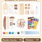 Wooden Build Paint Art Crafts Kit 3 Pack, Make Your Own Car Boat & Plane DIY Craft Toys for Kids Boys, STEM Educational Toy Set for Kids Ages 4-8