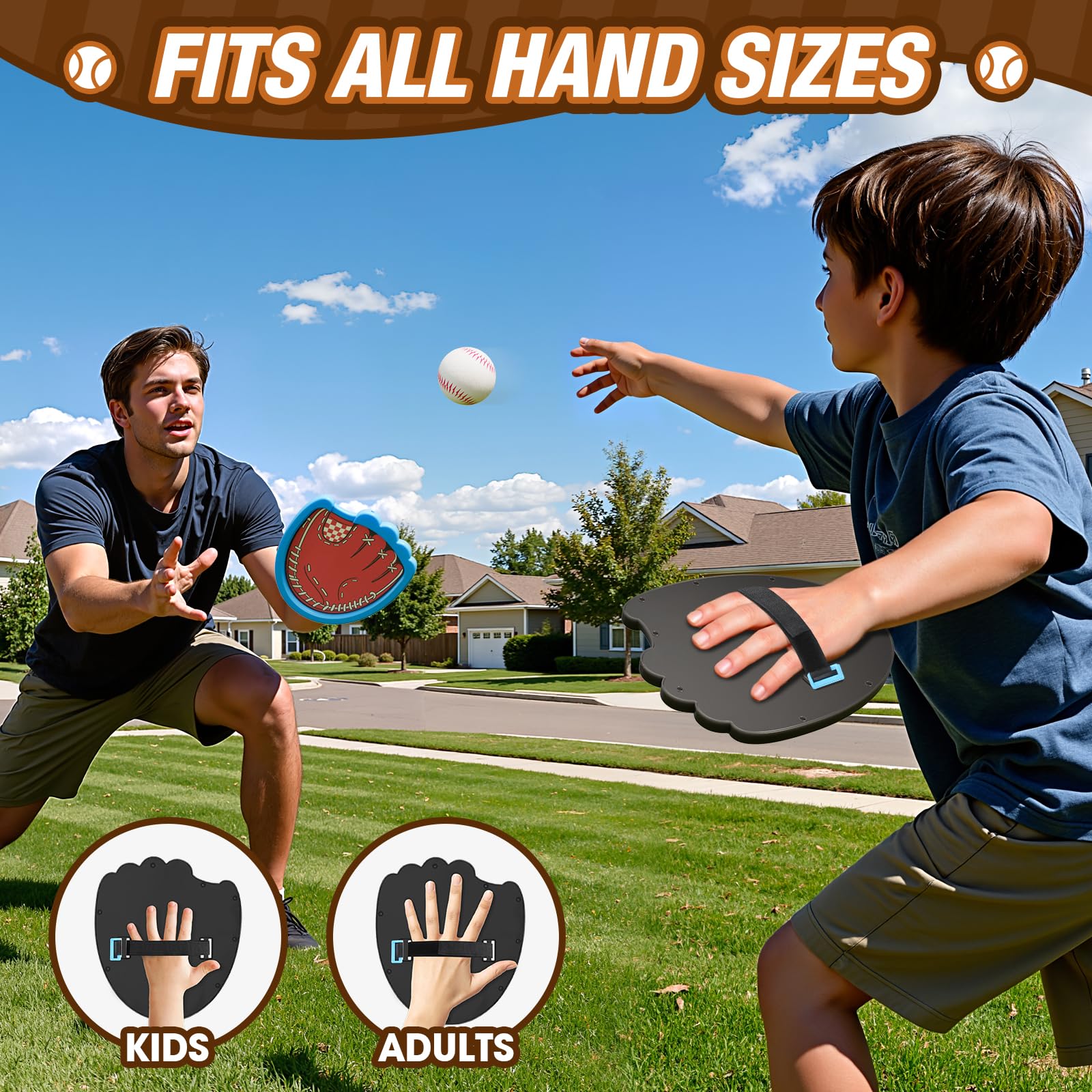 HYES 4 Pack Kids Baseball Glove, Toss and Catch Ball Game