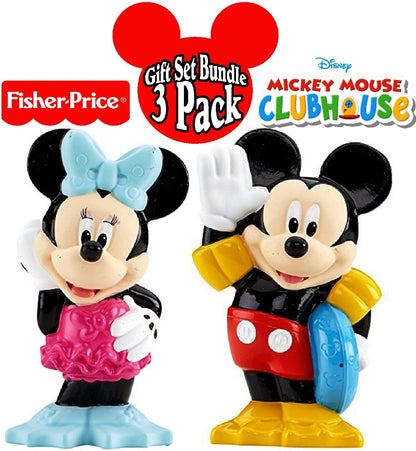 Fisher-Price Disney Mickey Mouse Clubhouse Bath Squirters Mickey & Minnie Gift Set Bundle - 2 Pack