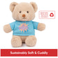 GUND Sustainably Soft “Be Brave” 12-Inch Bear with Blue T-Shirt, Ages 0+