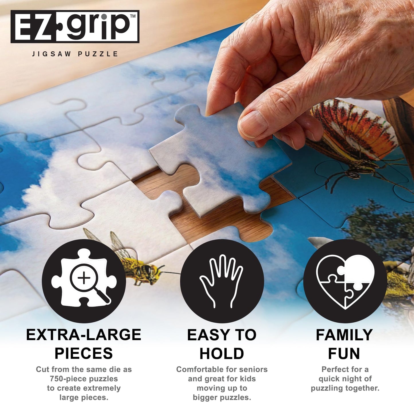 MasterPieces 300 Piece EZ Grip Jigsaw Puzzle - More Honey Please - 18"x24"