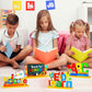 4 Pieces Back to School Party Decorations Wooden First of School Centerpieces Ready to Learn Table Toppers for School Classroom Home Teacher Party