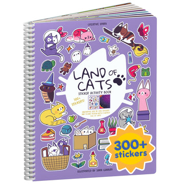 Land of Cats 300+ Kids Sticker Book by Cupkin Toddler Road Trip Coloring and Sticker Book, Road Trip Essentials, 8 Coloring Pages 8 Side by Side