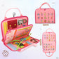 JAGSYJOY Montessori Busy Book for Toddlers, Pink Busy Board Book Quiet Play