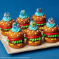 DecoPac SpongeBob SquarePants Rings, SpongeBob Cupcake Toppers Featuring SpongeBob, Patrick, Gary, Mr. Krabs, Sandy Cheeks, And Squidward - 24 Pack