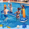 118" Pool Volleyball Net Set for Inground & Above Ground Pools | Complete Pool Game Kit with Water Volleyball, Pump & Adjustable Net, Outdoor Summer
