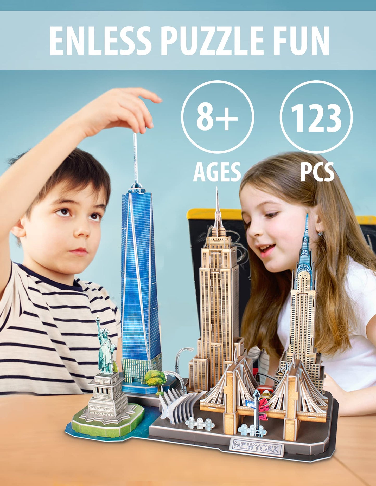 CubicFun 3D Puzzles for Kids Ages 8-10 - New York City
