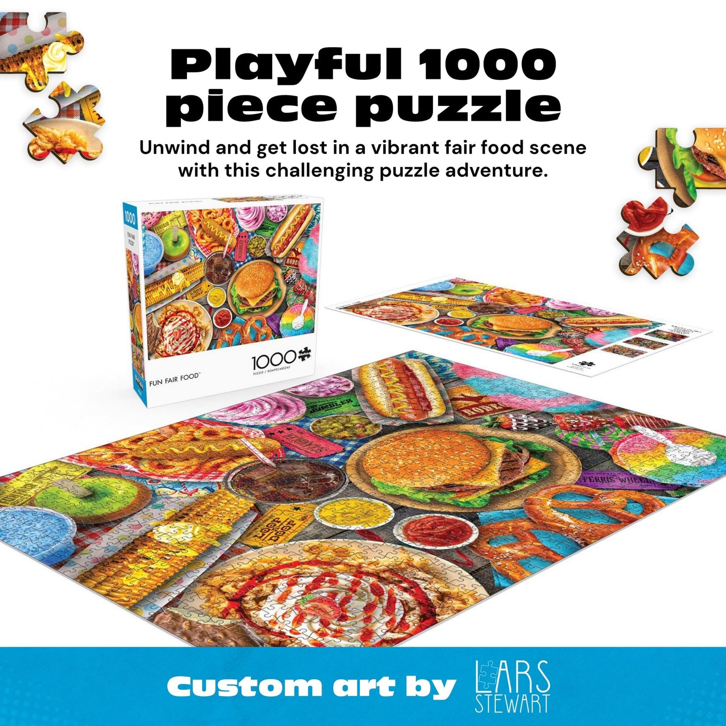 Buffalo Games - Fun Fair Food - 1000 Piece Jigsaw Puzzle for Adults