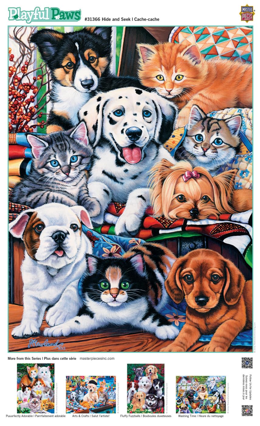 MasterPieces 300 Piece EZ Grip Jigsaw Puzzle - Hide and Seek - 18"x24"