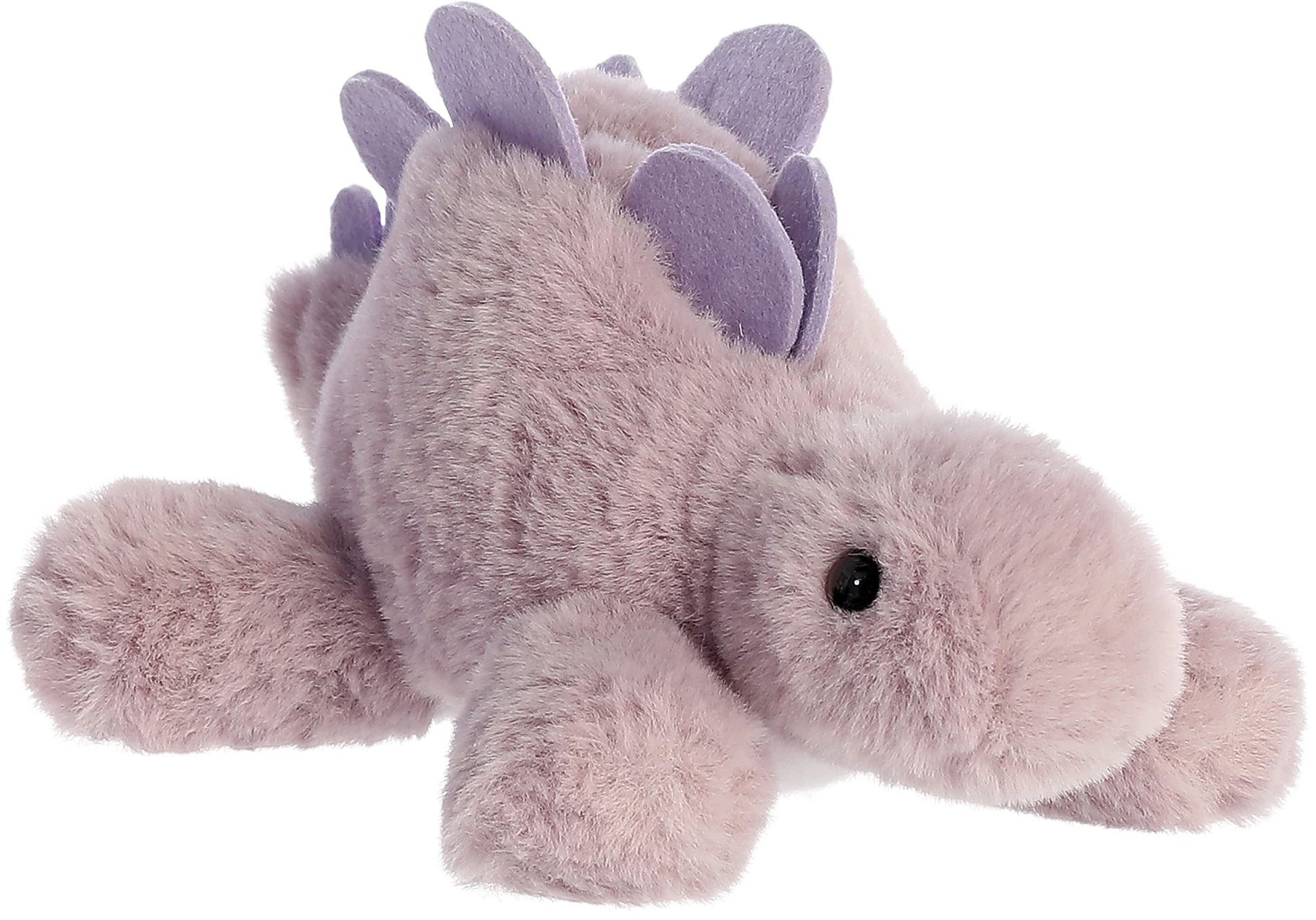 Aurora® Adorable Mini Flopsie™ Stegosaurus Stuffed Animal - Playful Ease - Timeless Companions - Purple 8 Inches