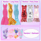 34Pcs Fashion Doll Clothes Sets for 11.5 inch Girl Doll, 4 Casual Dresses