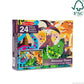 Melissa & Doug Dinosaur Dawn Jumbo Floor Puzzle (24 Pieces, 2 x 3 Feet), Jigsaw Puzzle for Preschoolers and Kids Ages 3+ - FSC Certified
