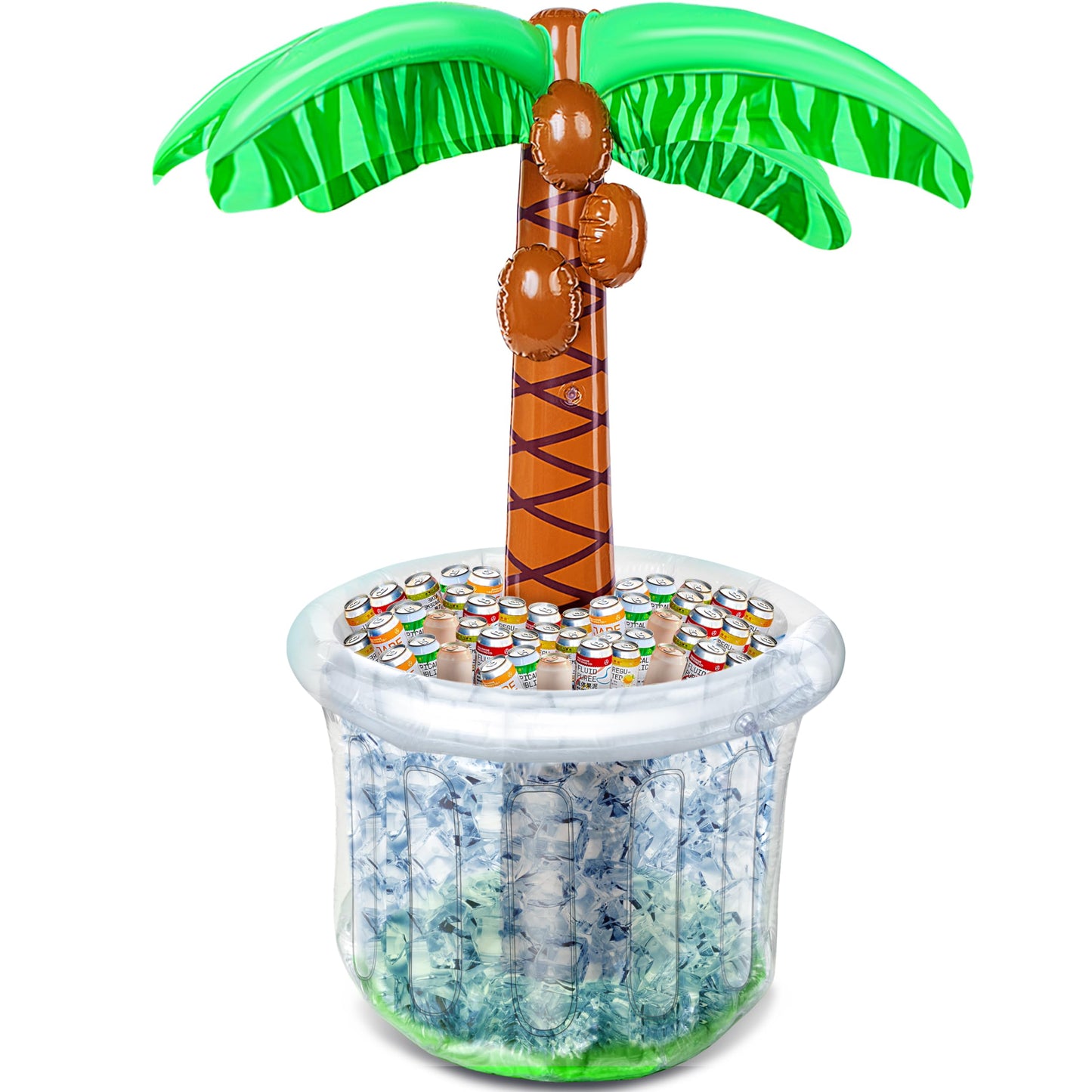 JOYIN 60" Inflatable Palm Tree Cooler, Beach Theme Decor, Pool Party Decorations, Luau Hawaiian Birthday Party Supplies, Ocean Jungle Tropical Themed