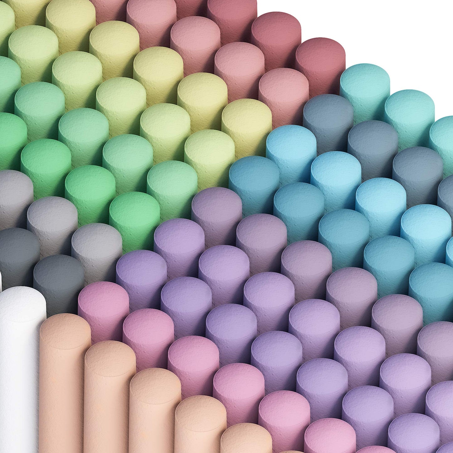 feela Sidewalk Chalk, 162 Pack 18 Colors Sidewalk Chalk Set For Kids Jumbo Chalk Bulk, Great for Kids Family, Paint on Sidewalk Wall School Driveway