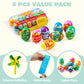 JOYIN 8 Pcs Easter Science Experiment Eggs, Colorful Eggs Prefilled with Science Activity Kit, Easter Hunt, Basket Stuffer Filler, Party Favor, STEM