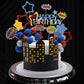 LAST HOE DOWN 51PCS Superhero Themed Birthday Decorations Superhero Birthday Cake Decorations
