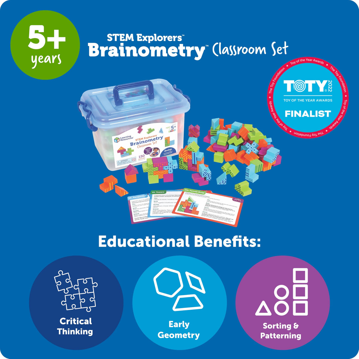 Learning Resources STEM Explorers Brainometry Classroom Set, Kids Games, Puzzles, Sensory Toys, Classroom Must Haves, Montessori Toys, 3D Puzzle,