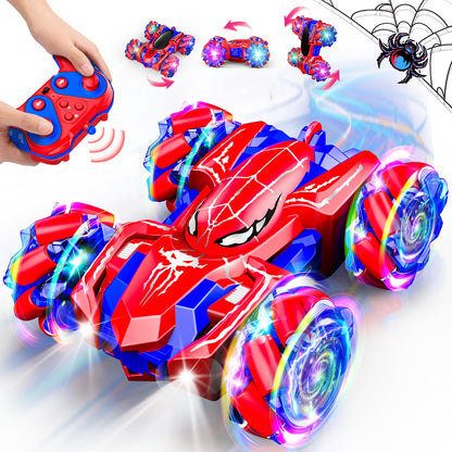 Double Sided Remote Control Car for Boys 4-7, 360° Rotating 2.4GHz Fast Stunt Rechargeable 4WD RC Car Toys for Boys 4-6 5-7 8-13 Outdoor Birthday
