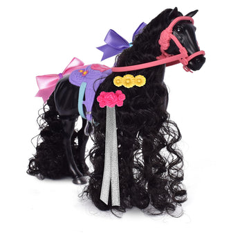 Sunny Days Entertainment, LLC. Glam-R-Ranch Raven Dream - Horse Toy with Accessories