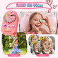 Kids Camera, 3-7 Years Old Girls Gifts, 2.0-inch Flip Phone Digital Camera with 32GB SD Card, DIY Stickers, 1080P Video, Games, Music Player