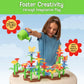 MindWare Flower Building Toy Set for 3 4 5 6 7 Year Old Girls and Boys, Preschool and Kindergarten STEM Educational Building Toys for Kids Ages 4-8