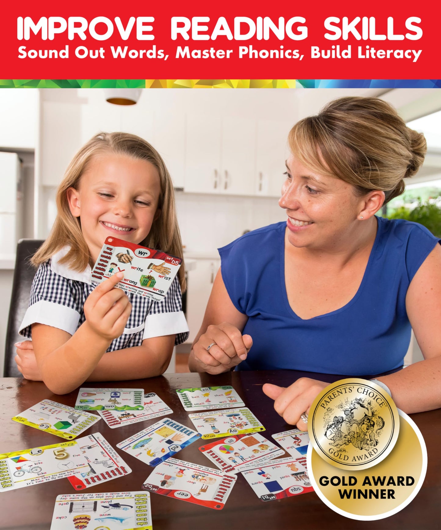 Phonics Flash Cards with Proven Spaced Repetition Learning System - Learn to Read in 20 Phonic Stages - Digraphs CVC Blends Long Vowel Sounds Phonics