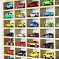 NorthStar Collection Car Garage Toy Shelf Display - Wall Mount for 1/64 Diecast Toy Cars - Wooden Wheels Shelf - Gift for Collectibles - Wall-Mounted