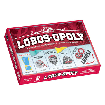 Late for The Sky Lobos-Opoly Board Game - University of New Mexico UNM Lobos Family Board Game, Campus Properties, Ages 8+, 2-6 Players, Traditional
