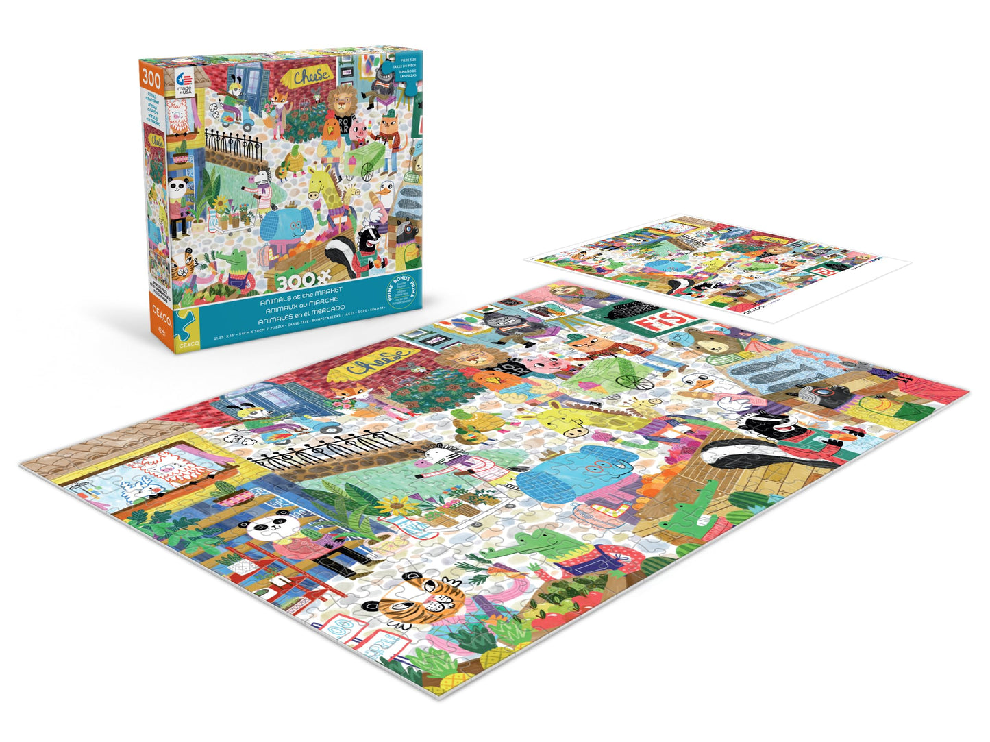 Ceaco - Animals at the Market - 300 Large Piece Jigsaw Puzzle for Adults