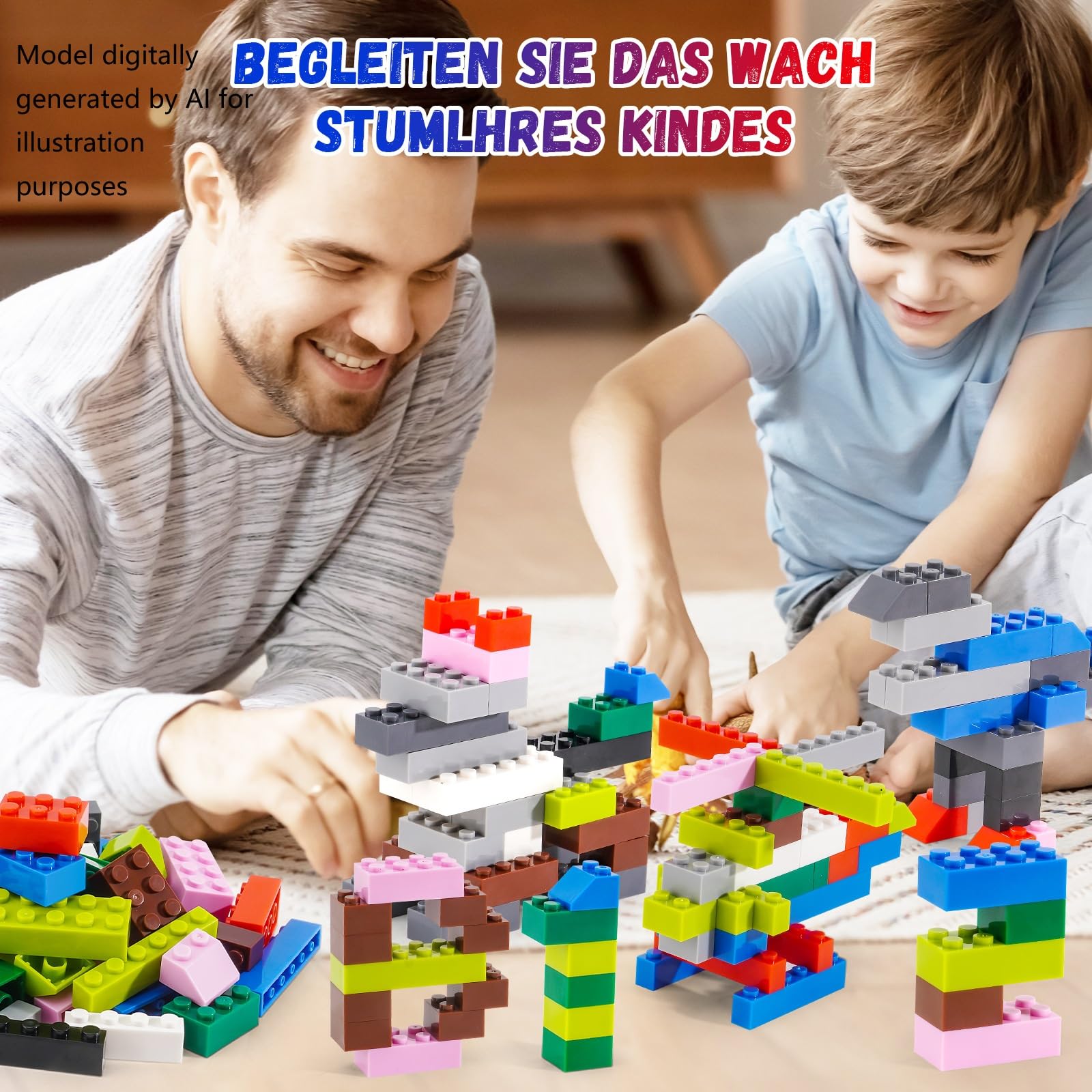 500 Piece Brown 2x4 Bricks Bulk, Classic Building Block Flat, Compatible with Lego Parts and Pieces, MOC Building Bricks DIY Play Set for Kids Age 6+