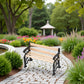 Black 1/24 Miniature Park Bench Dollhouse Decoration Accessories Miniature Dollhouse Miniature Park Bench Scale Accessories(1.9x0.9x1.3 inch)