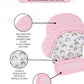 Malarkey Kids Patented Teething Mitten, Munch Mitt Baby Chew Toy - Protects Hands from Chewing & Saliva, Heals Aching Gums, Promotes Sound & Visual