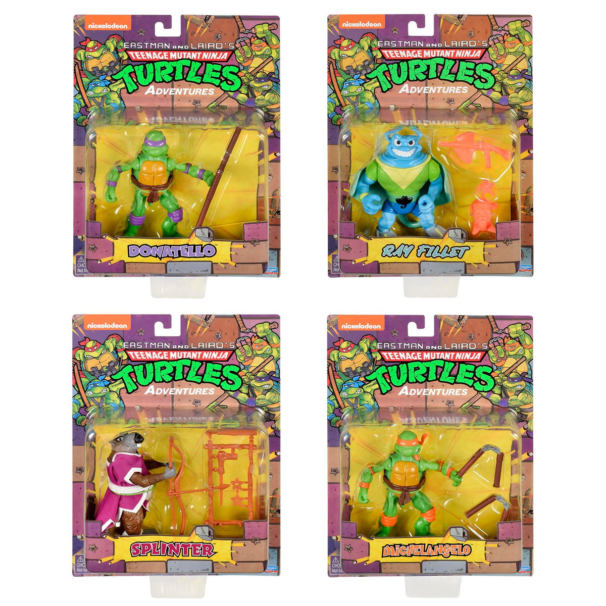 PlayMates Teenage Mutant Ninja Turtles: Classic Adventure Heroes Collection Series 2 Toys - Amazon Exclusive