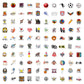 Aaon Sports Stickers (100pcs), Multicolor, Modern, Vinyl, Round, Sports, Soccer, for Water Bottle, Laptop, Car, Bicycle, Luggage, Kids' Room