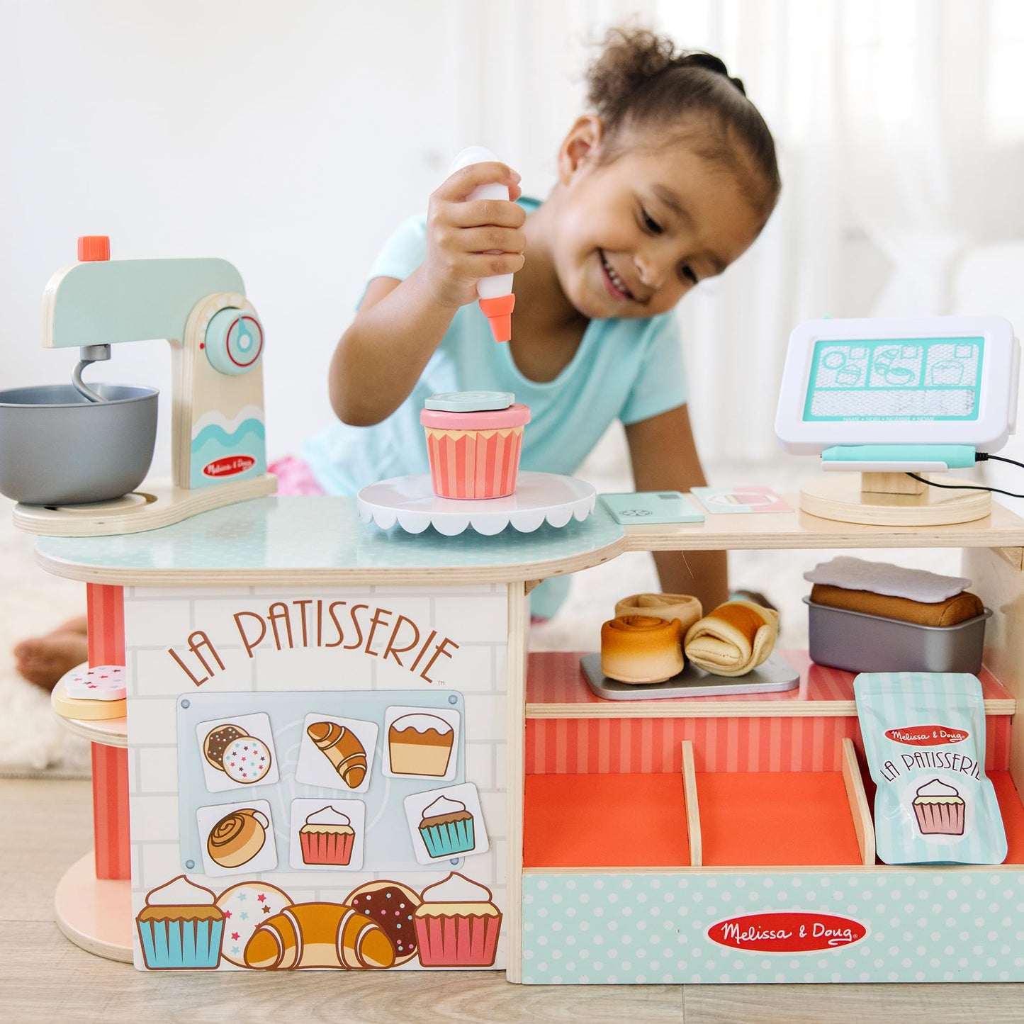 Melissa & Doug Wooden La Patisserie Bakery (39 Pieces) - FSC Certified