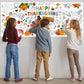 Hoblynth Giant Thanksgiving Coloring Table Cloth for Kids Large Thanksgiving Posters to Color Jumbo Coloring Tablecloth Crafts Thanks Giving Party