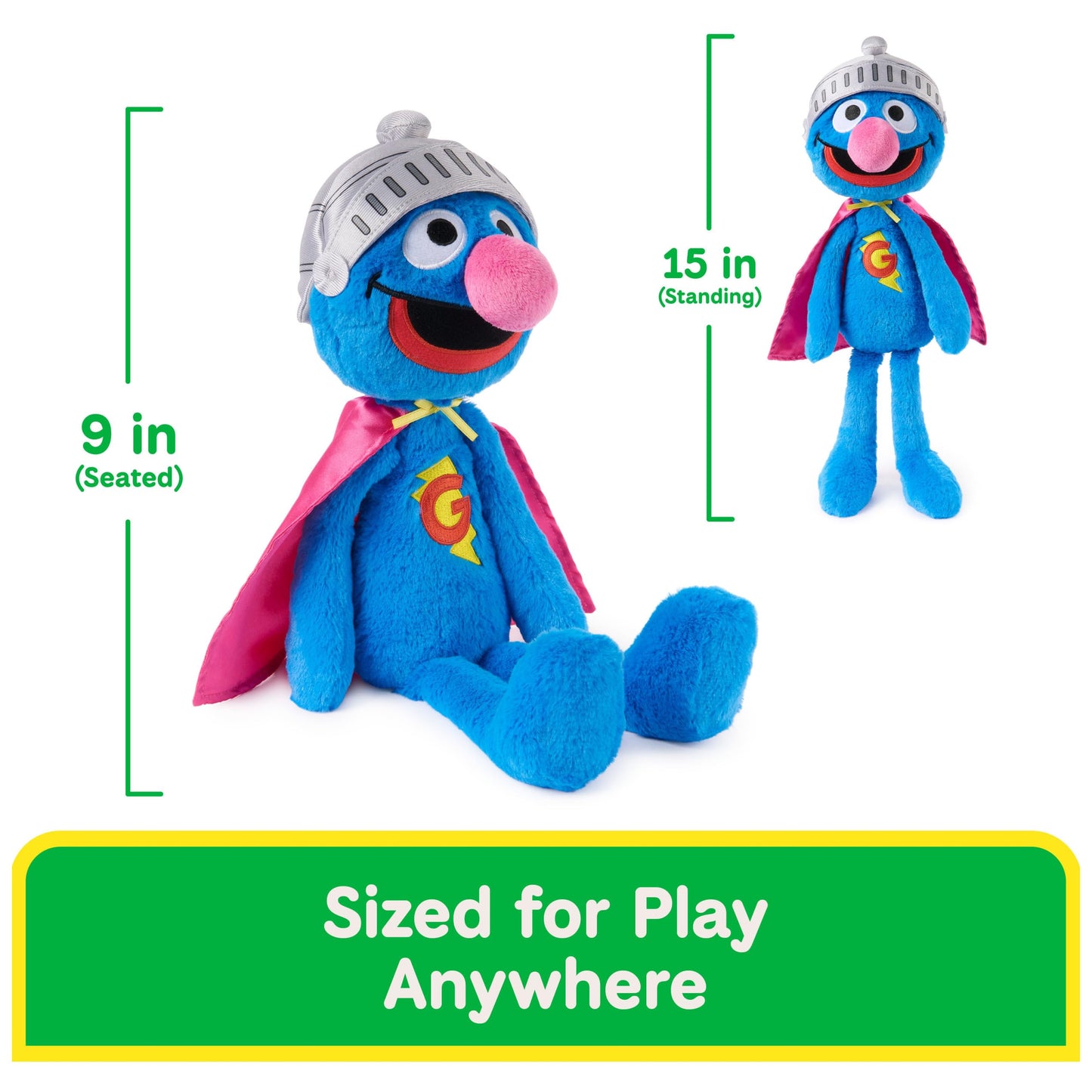 GUND Sesame Street Super Grover Toothpick 15-Inch Plush Toy, Ages 1+